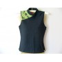 Shanghai Tang Printed Black Top